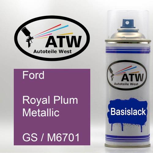 Ford, Royal Plum Metallic, GS / M6701: 400ml Sprühdose, von ATW Autoteile West.